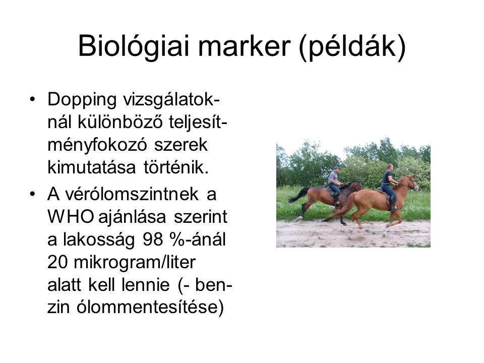 Biológiai marker (példák)