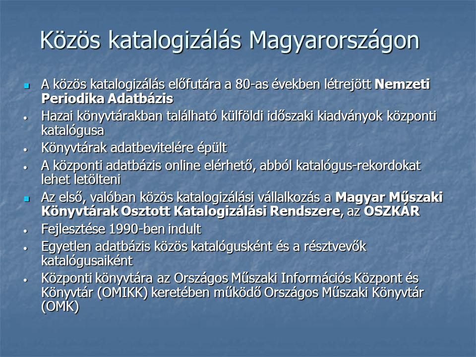 Közös katalogizálás Magyarországon