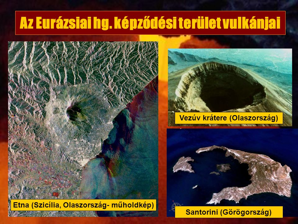 Az Eurázsiai hg. képződési terület vulkánjai