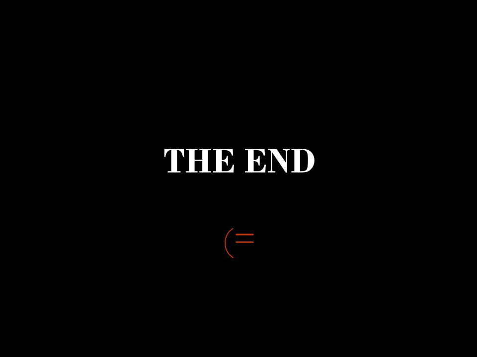THE END (=