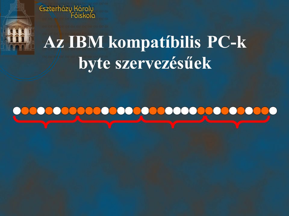 Az IBM kompatíbilis PC-k byte szervezésűek