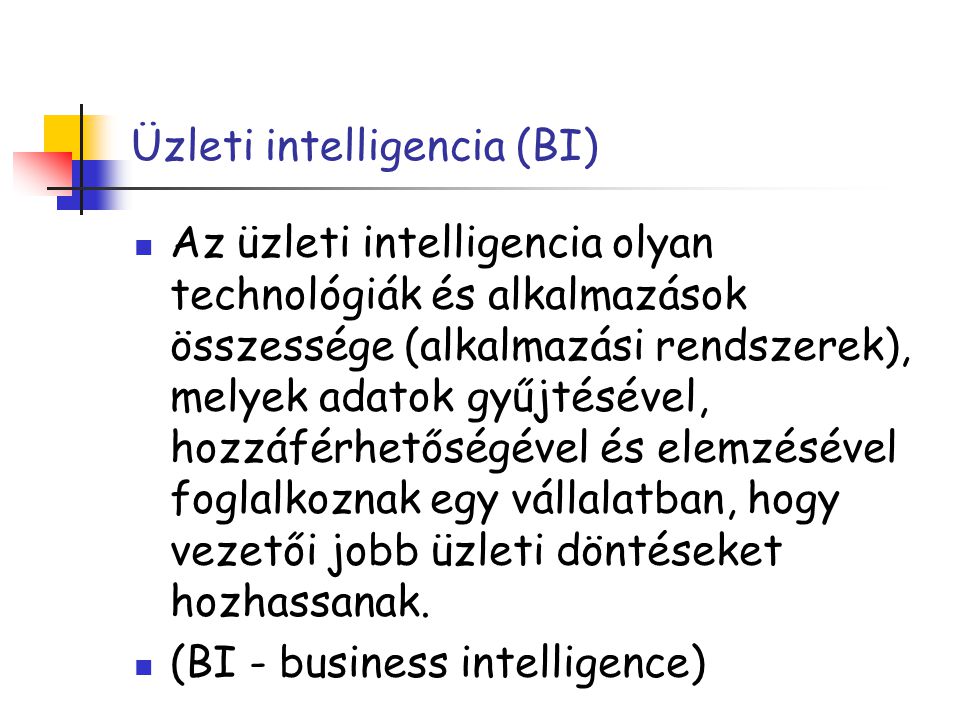 Üzleti intelligencia (BI)