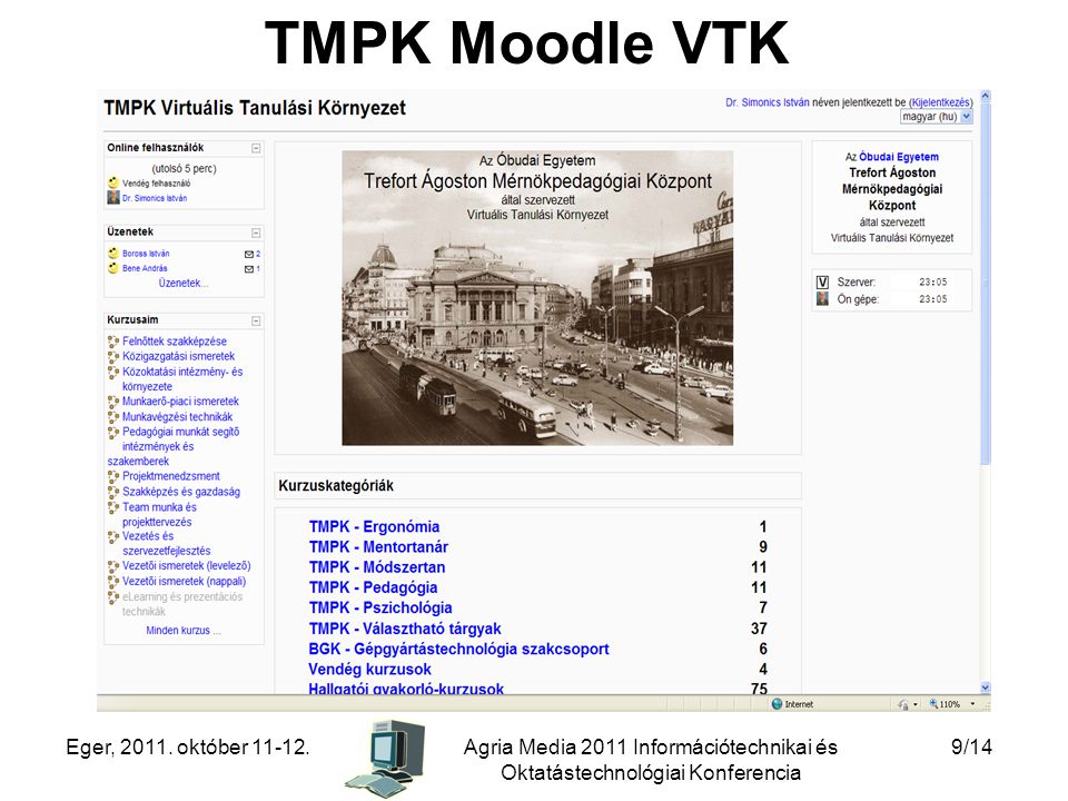 TMPK Moodle VTK Eger, október
