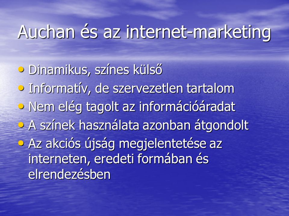 Auchan és az internet-marketing