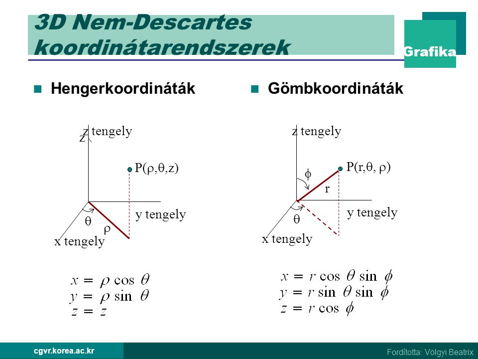 3D Nem-Descartes koordinátarendszerek