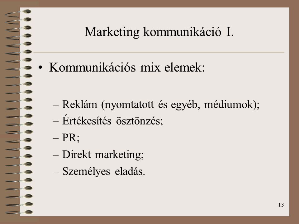 Marketing kommunikáció I.