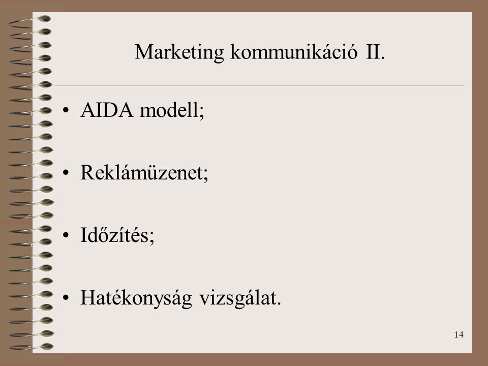 Marketing kommunikáció II.