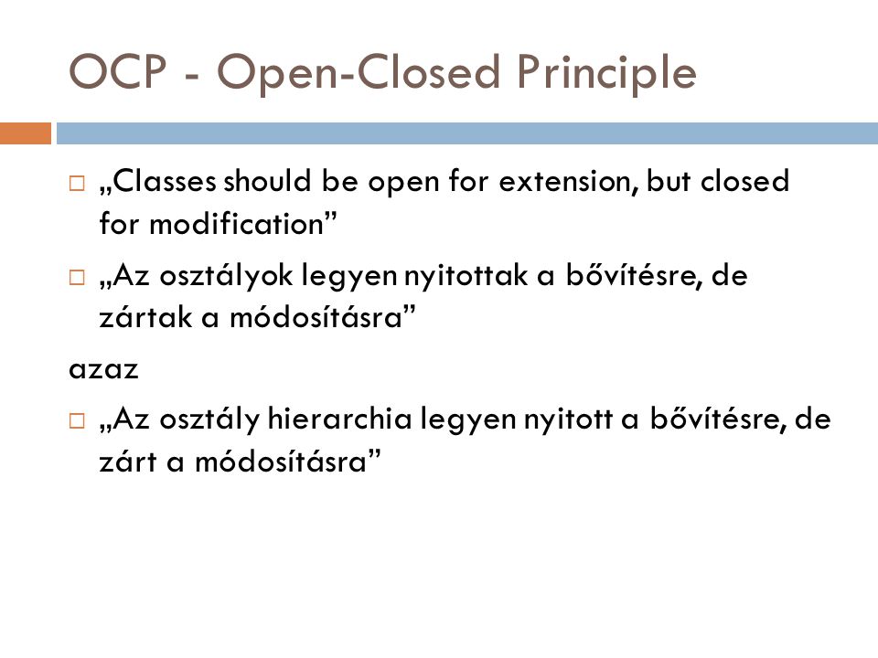 OCP - Open-Closed Principle