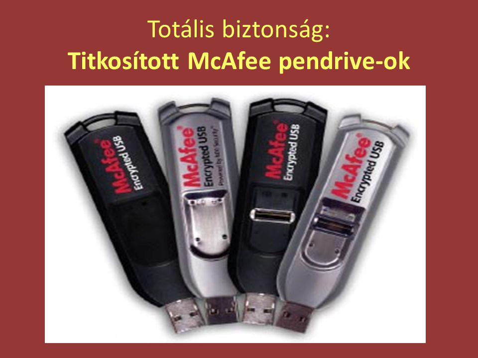 Totális biztonság: Titkosított McAfee pendrive-ok