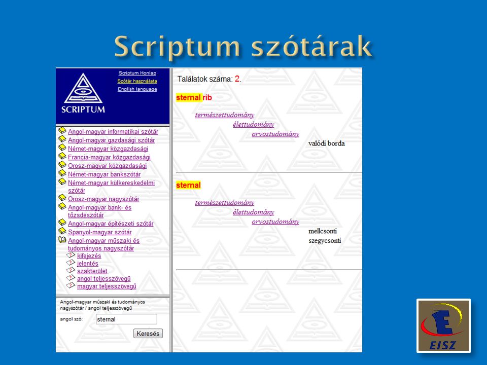 Scriptum szótárak