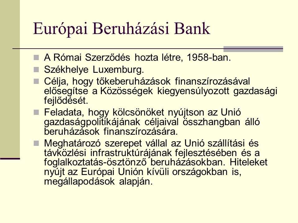Európai Beruházási Bank