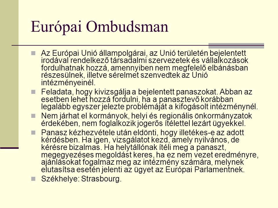 Európai Ombudsman
