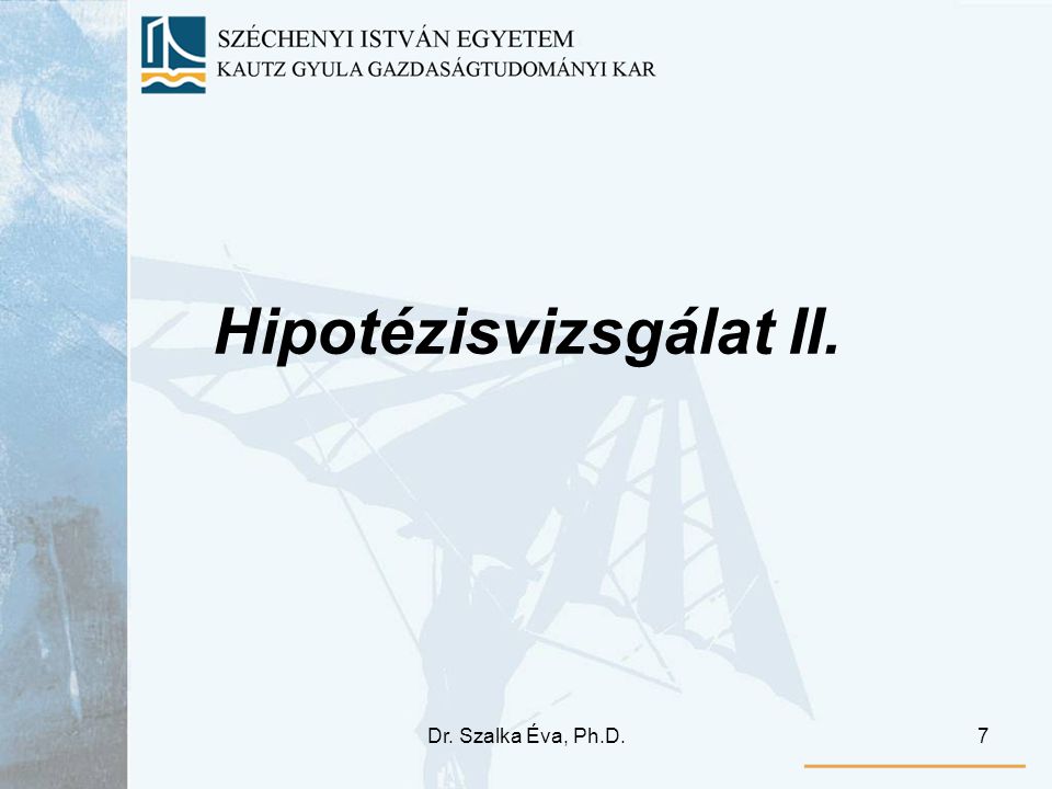 Hipotézisvizsgálat II.