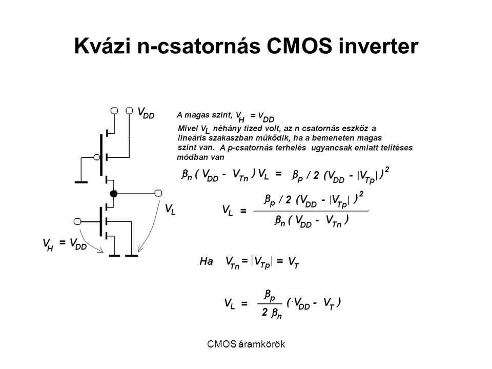 Kvázi n-csatornás CMOS inverter