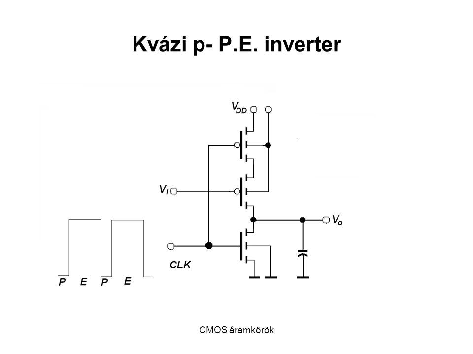 Kvázi p- P.E. inverter CMOS áramkörök
