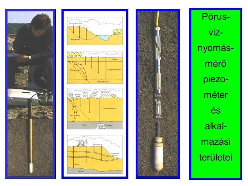 Pórus- víz-nyomás-mérő piezo-méter és alkal-mazási területei