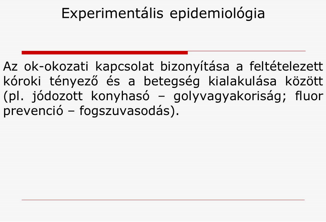 Experimentális epidemiológia