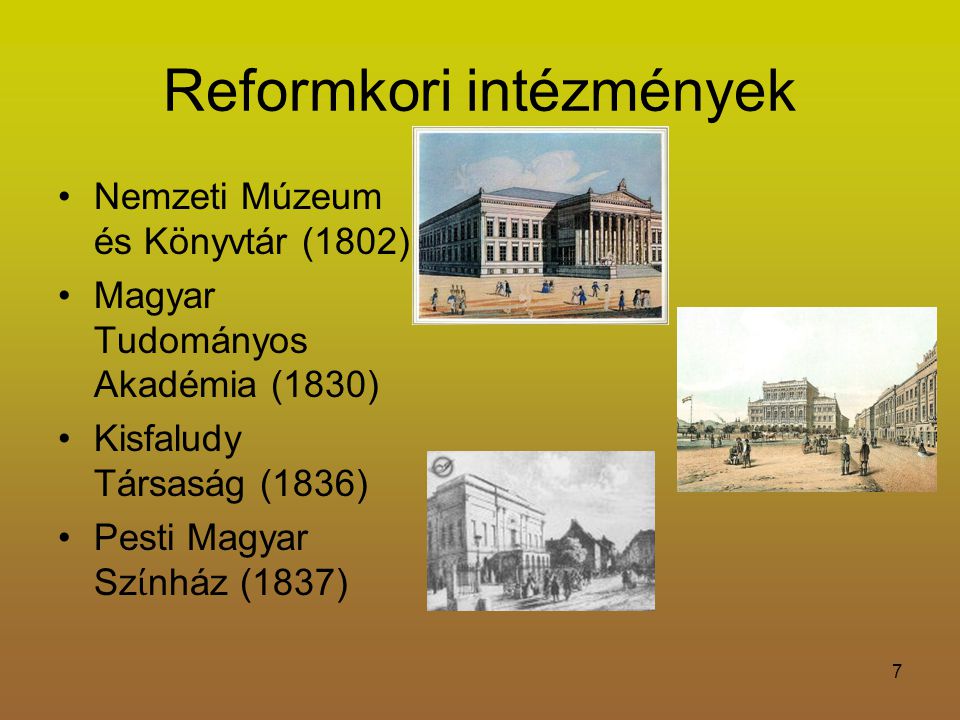 Reformkori intézmények