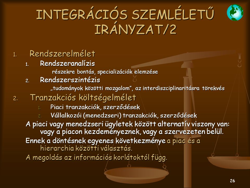 INTEGRÁCIÓS SZEMLÉLETŰ IRÁNYZAT/2