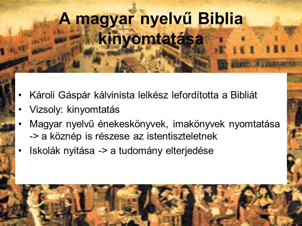 A magyar nyelvű Biblia kinyomtatása