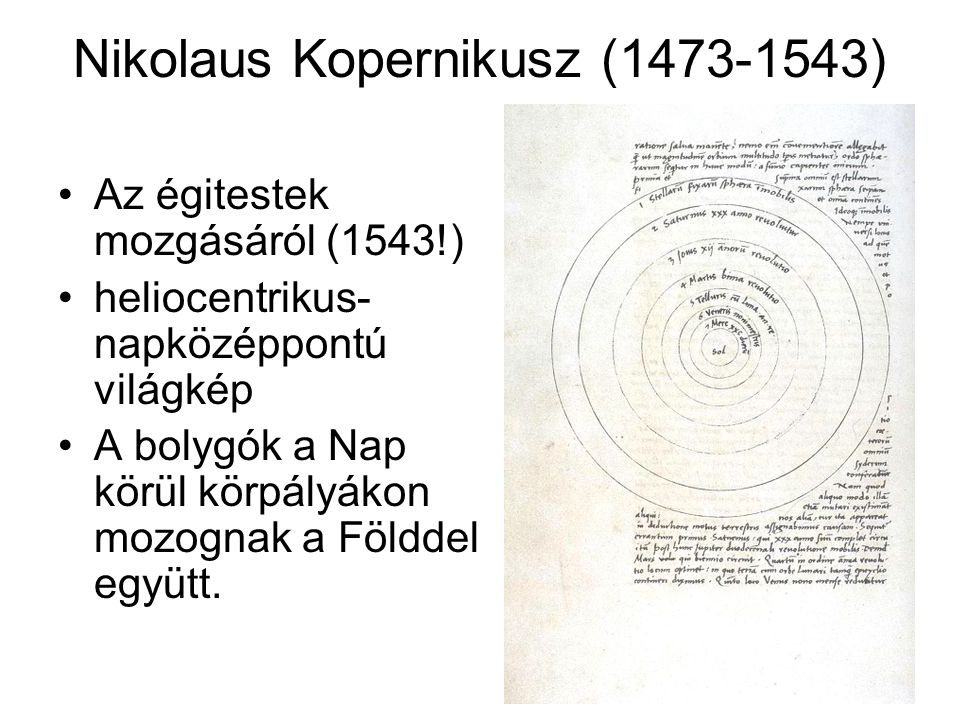 Nikolaus Kopernikusz ( )