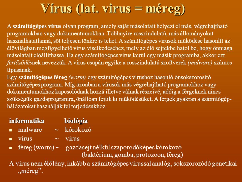 Vírus (lat. virus = méreg)