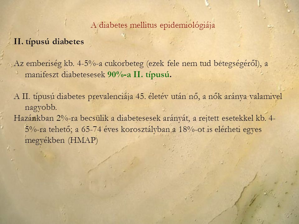 A diabetes mellitus epidemiológiája