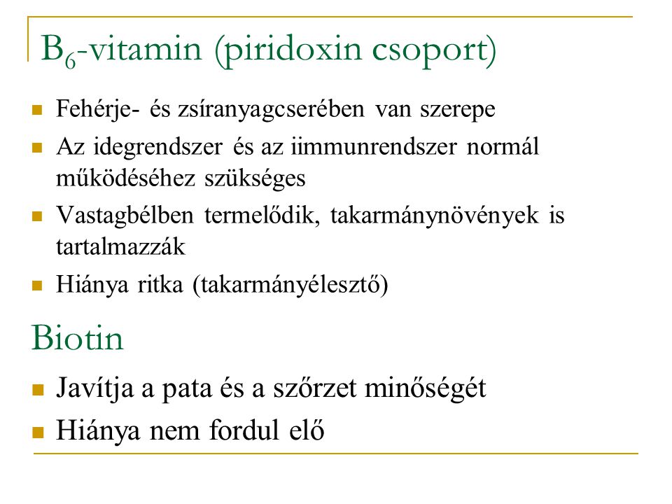 B6-vitamin (piridoxin csoport)