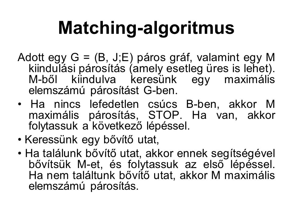 Matching-algoritmus