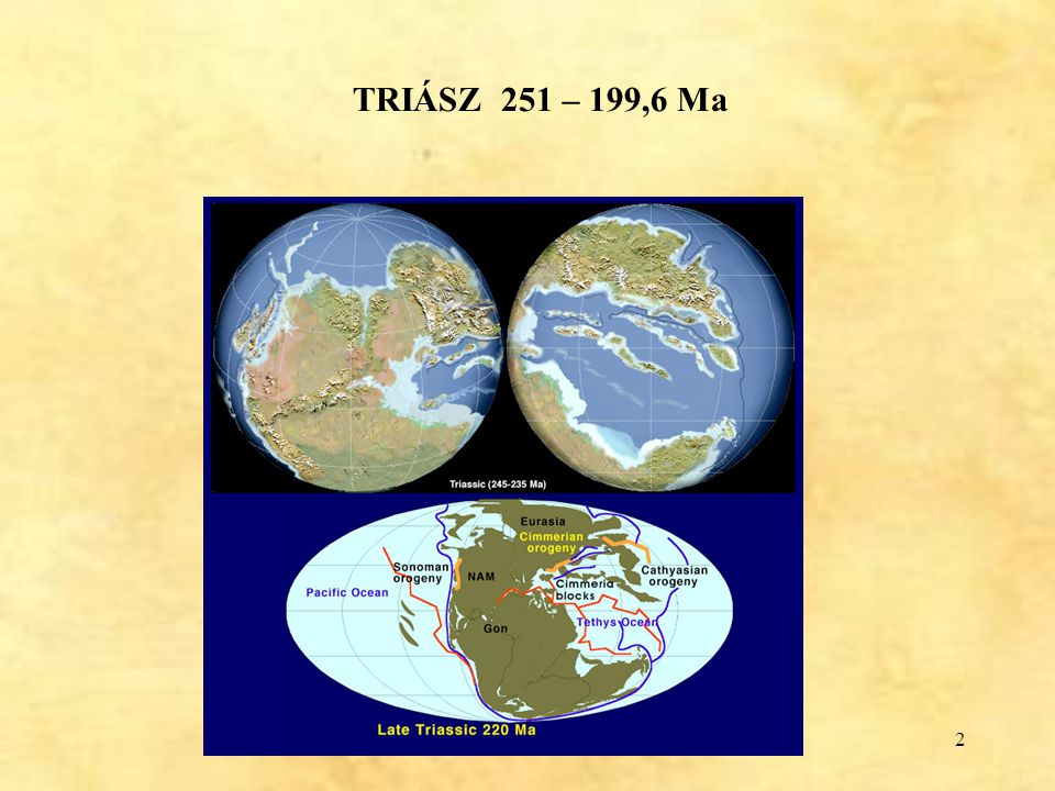TRIÁSZ 251 – 199,6 Ma