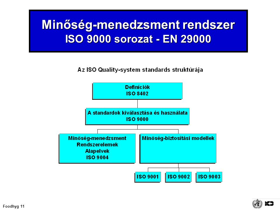 Minőség-menedzsment rendszer ISO 9000 sorozat - EN 29000