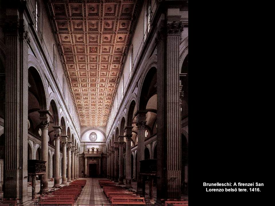 Brunelleschi: A firenzei San Lorenzo belső tere