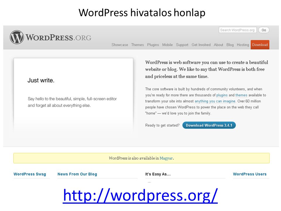 WordPress hivatalos honlap