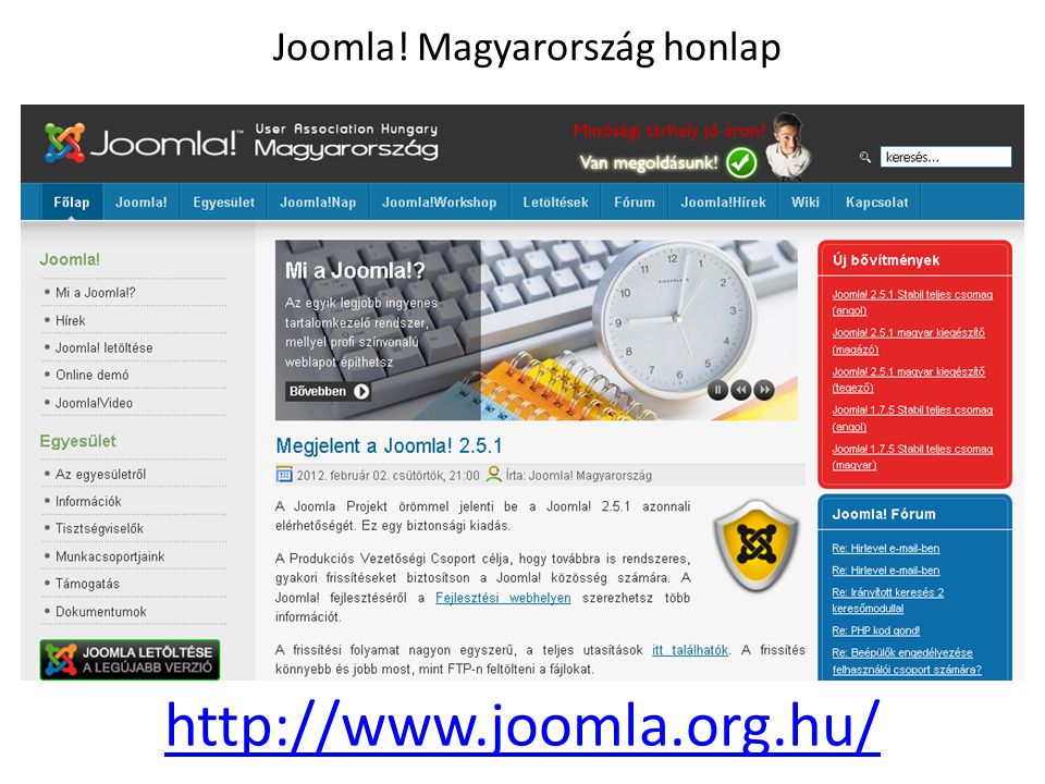 Joomla! Magyarország honlap