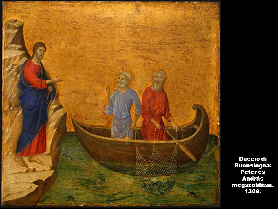Duccio di Buonsiegna: Péter és András megszólítása