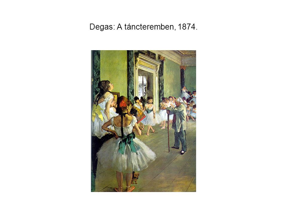 Degas: A táncteremben, 1874.