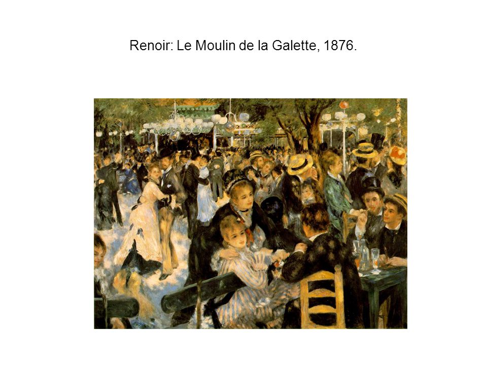 Renoir: Le Moulin de la Galette, 1876.