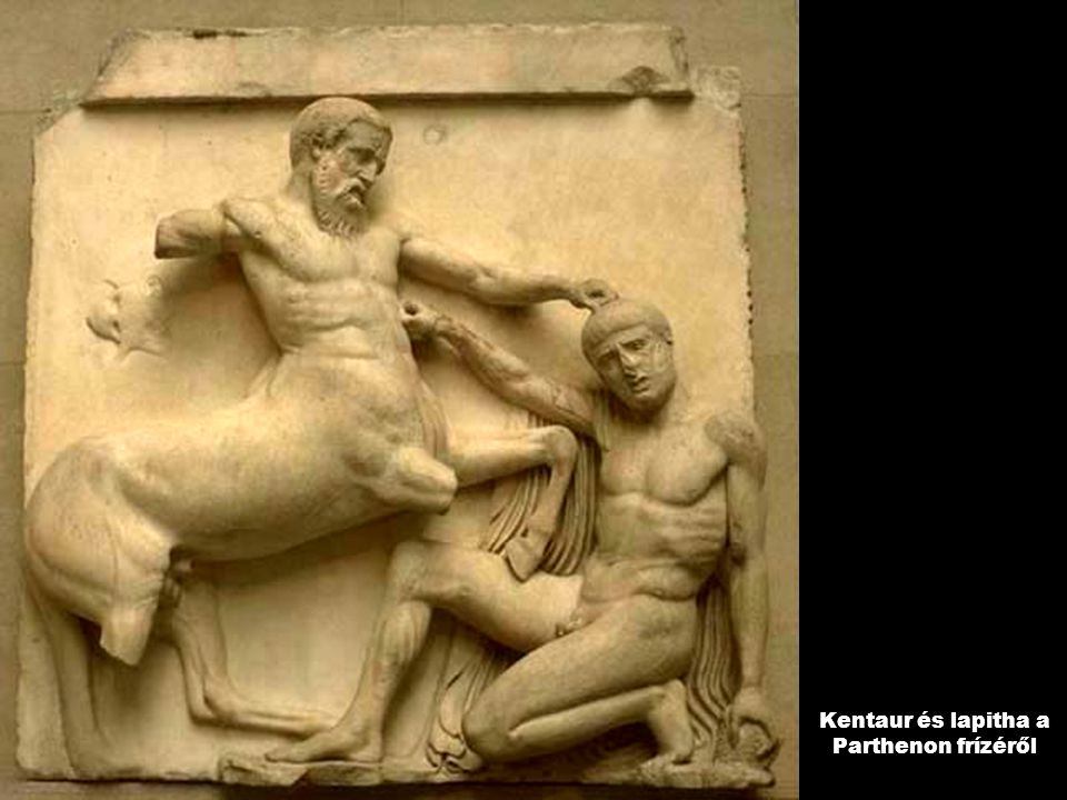 Kentaur és lapitha a Parthenon frízéről