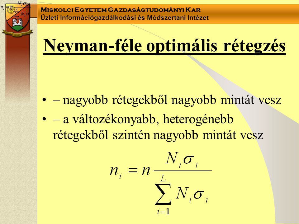 Neyman-féle optimális rétegzés