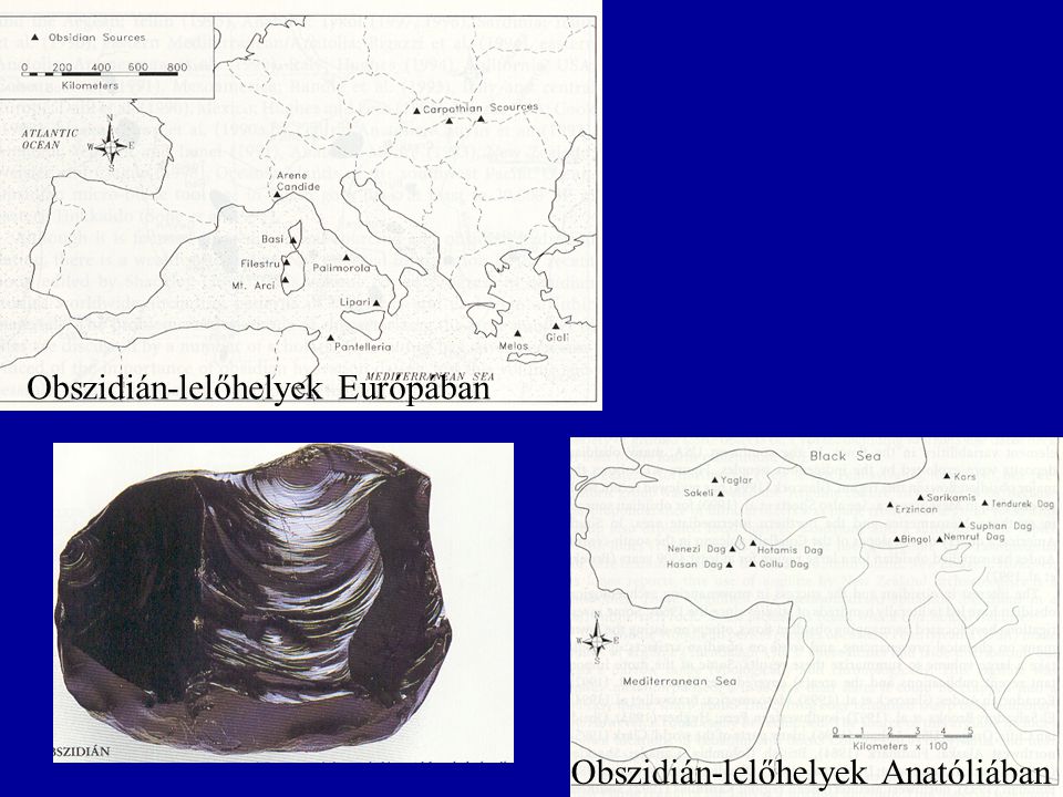 Obszidián-lelőhelyek Európában