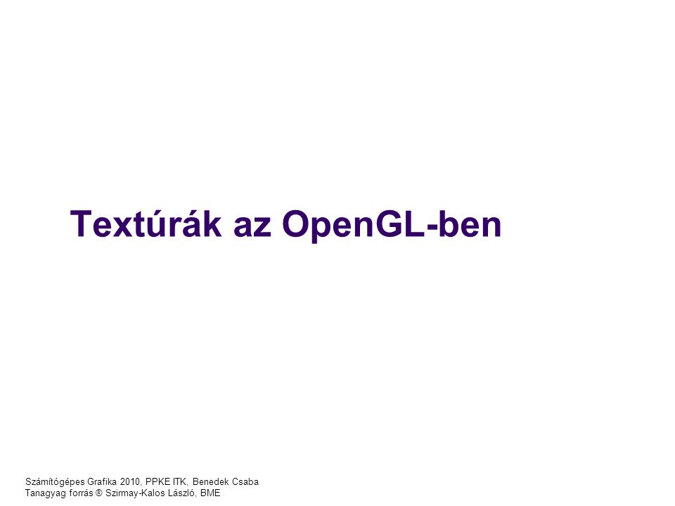 Textúrák az OpenGL-ben