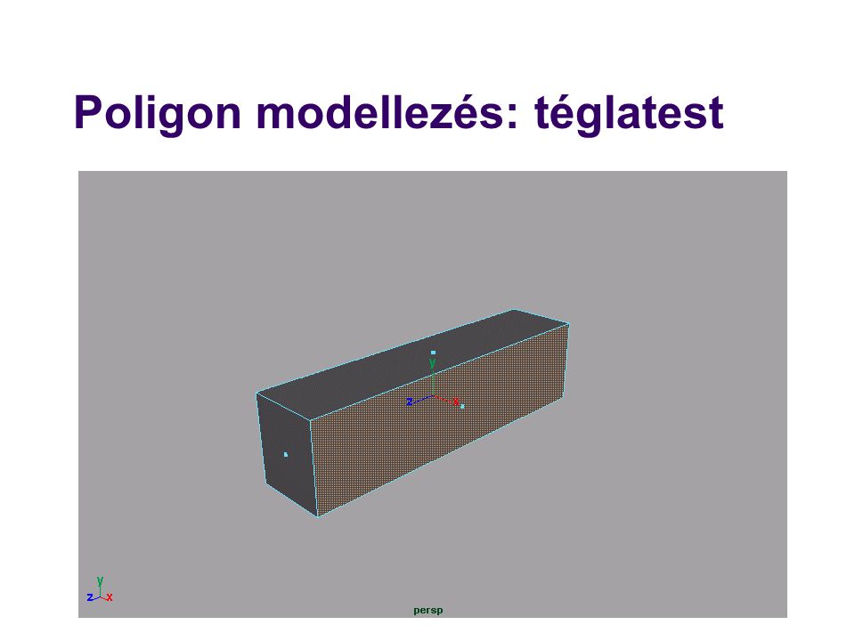 Poligon modellezés: téglatest