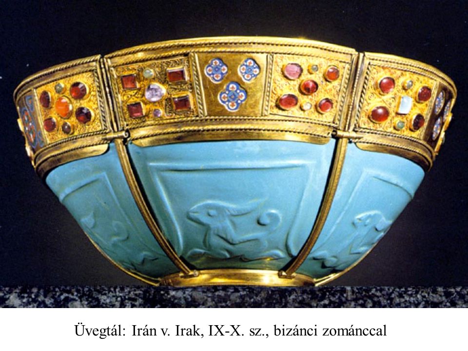 Üvegtál: Irán v. Irak, IX-X. sz., bizánci zománccal