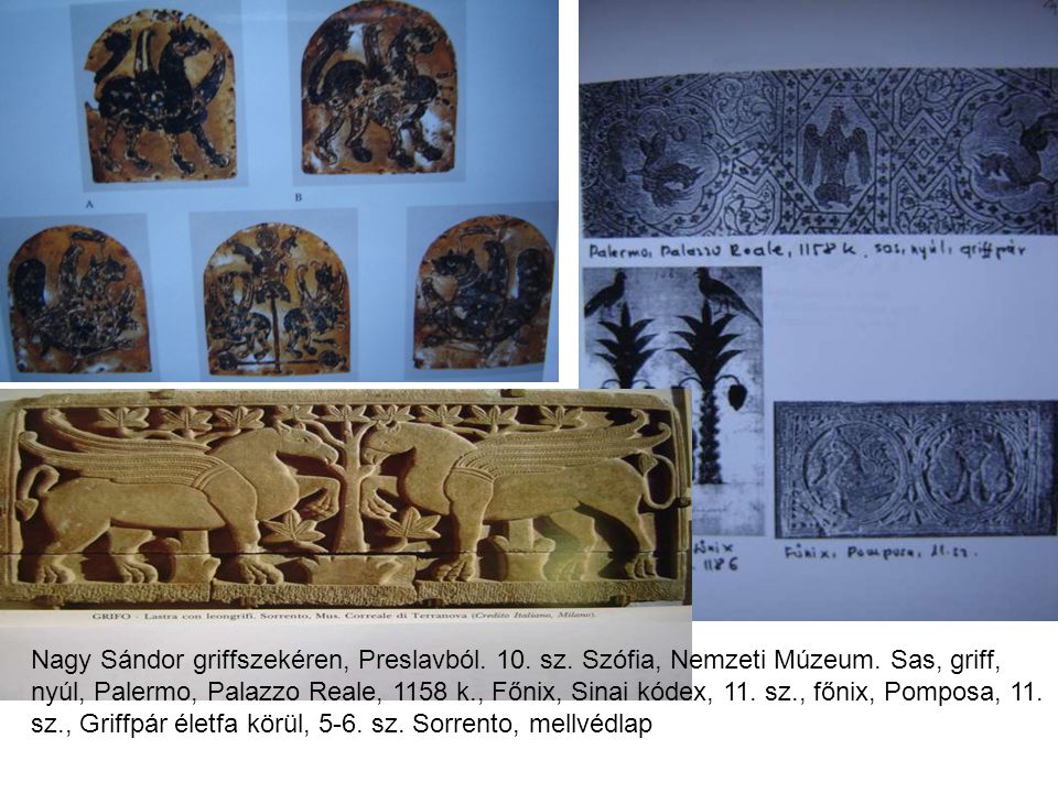 Nagy Sándor griffszekéren, Preslavból. 10. sz. Szófia, Nemzeti Múzeum