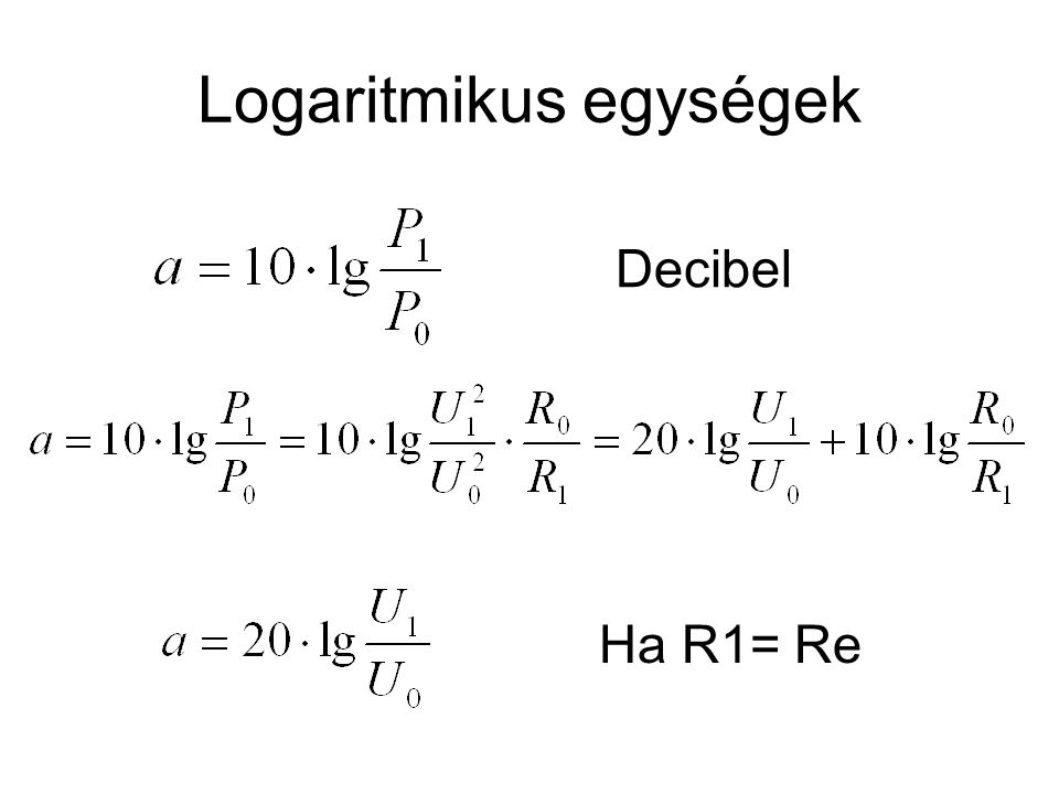 Logaritmikus egységek