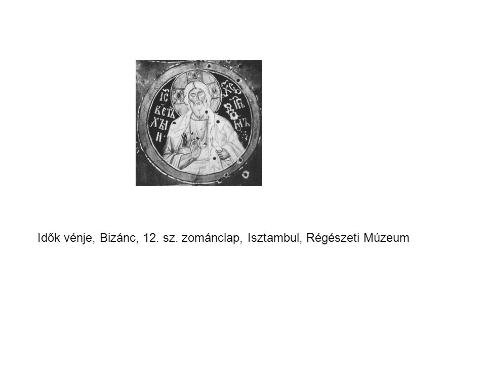 Idők vénje, Bizánc, 12. sz. zománclap, Isztambul, Régészeti Múzeum