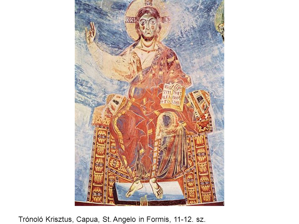 Trónoló Krisztus, Capua, St. Angelo in Formis, sz.
