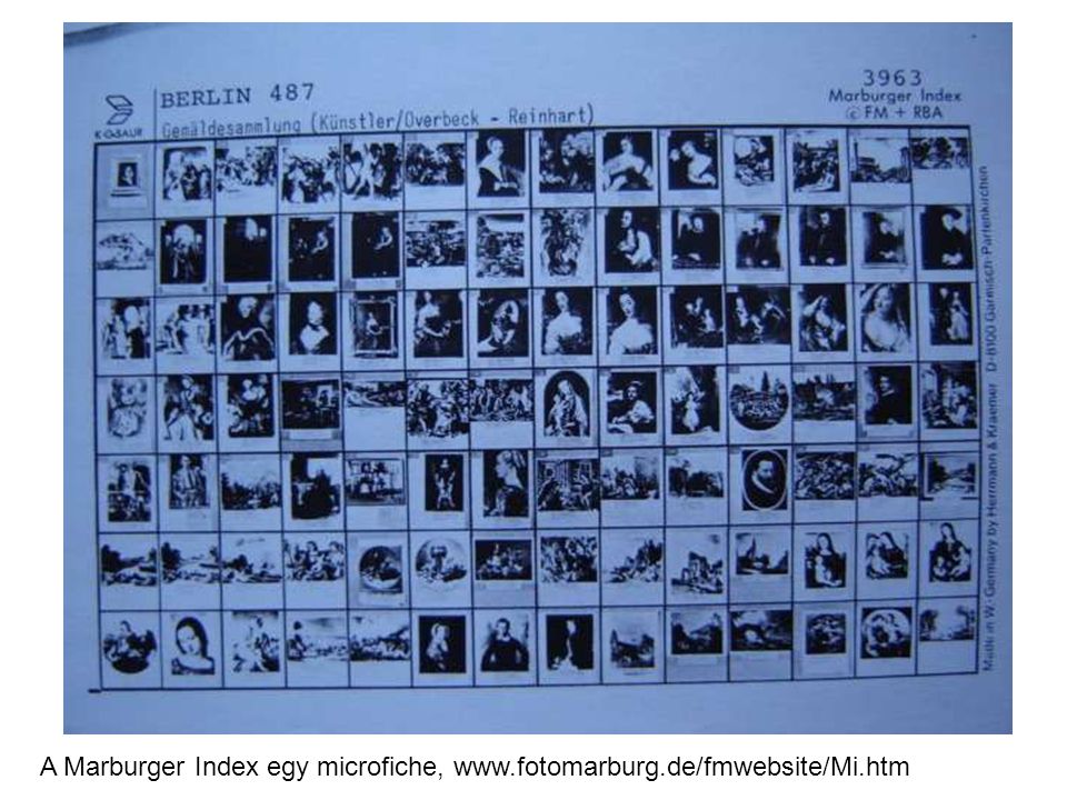 A Marburger Index egy microfiche,