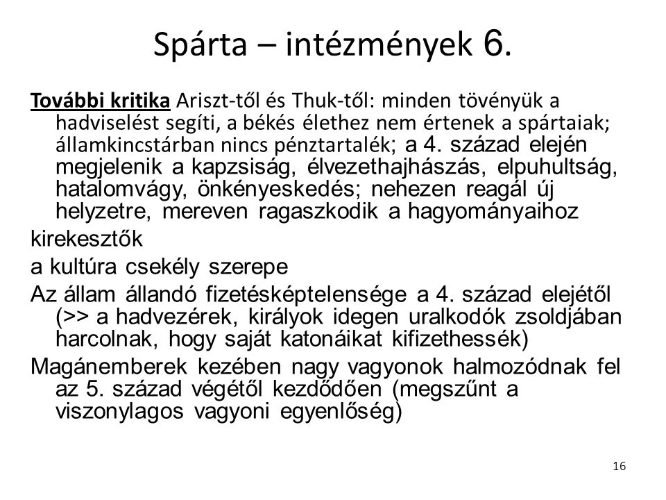 Spárta – intézmények 6.