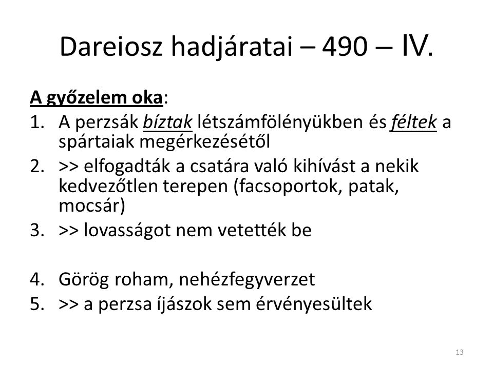 Dareiosz hadjáratai – 490 – IV.